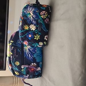 Vera Bradley Cosmetic Set Retired Print Moonlight Garden Bags